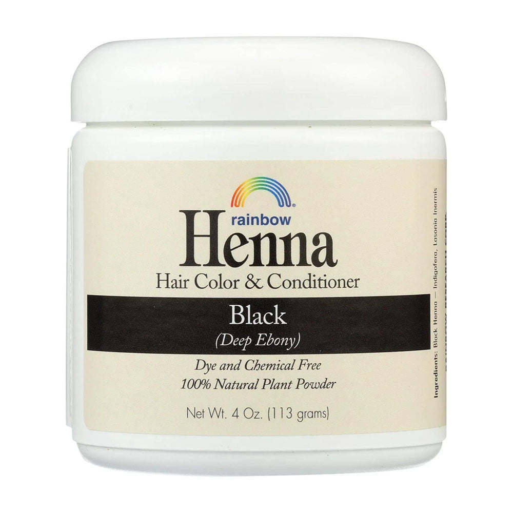 Rainbow Research Henna Hair Color And Conditioner, Black, 4 Oz